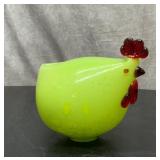 Blown Studio glass puffy rooster 7