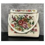 Vintage beaded and petite point evening bag