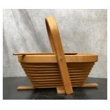 Wooden collapsible basket 16 x 16 x 9"