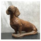 Concrete dachshund dog 22" x 15?