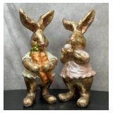 Lg FOIL RABBIT PAIR