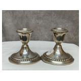 2 GORHAM Sterling silver candlesticks weighted