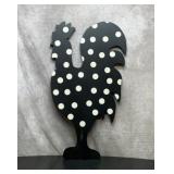 Lg polka dotted rooster
