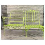 2 VTG wrought iron patio chairs