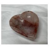 Rose quartz crystal heart 2