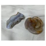 Cherry blossom, agate crystal, blue lace crystal