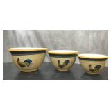 Noble excellence rooster mixing bowls