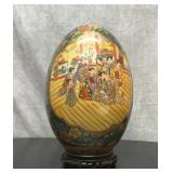 Large vintage Japanese geisha girl egg SATSUMA