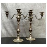 Sterling silver weighted candlesticks Gorham