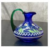 Bill Fenton cobalt glass, pitcher, designer