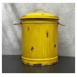 Yellow mini trash can 14