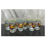 Set of 8 rooster glasses 6
