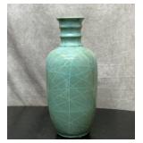 Aqua pottery vase 13