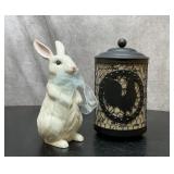 Ceramic rabbit, rooster decor 11