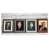 4 Celebrity photos with autographs.