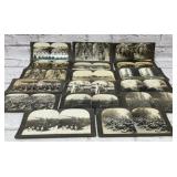 Antique war stereoscope cards