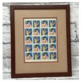 Framed American Sign Language stamps uncut