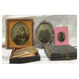 Antique tin type photographs 4''