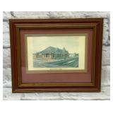 The Burlington Depot print framed 10 x 8'