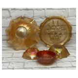 Marigold glass Iris & herringbone and others
