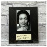 Coretta Scott King autograph and photo 8 x 10