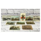 1918 military WWI postcards Winston Salem postmark