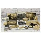 Antique photos group war time sewing room,