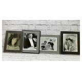 4 celebrity photos with autographs