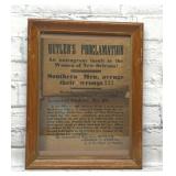 BUTLERS PROCLAMATION ON OLD PARCHMENT