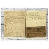 Early written Gettysburg address with note found