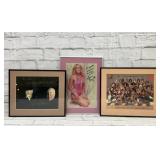 3 Autographed photos Washington Redskinettes