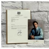 Letter, photo from Tony Blair