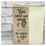 Vintage Ronald Reagan cigar ad