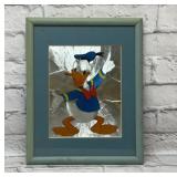 Disney Donald Duck foil metallic framed 1985