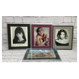 Framed autographed Hollywood photos