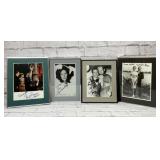 4 Framed autograph photos
