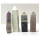 4 CRYSTAL OBELISKS 7''