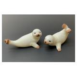 2 HOMECO BISQUE SEALS 4''
