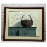 Framed 'WILD ROSE BERRIES'' print, Campanelli