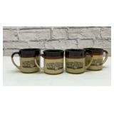 4 1986 Hardee's coffee mugs