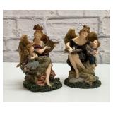 2 ANGEL STATUES 6''