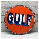 GULF PORCELAIN SIGN 12''