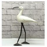 Metal and wood shorebird decoy 17''