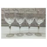 4 WATERFORD BROOKSIDE GOBLETS 8.5''