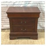 28 x 17 x 28 nightstand with hidden drawer