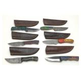 (6) 8' Custom Made Knives with Sheaths