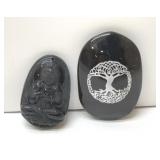 Onyx Crystal Buddha & tree of life carved