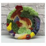 Fitz & Floyd rooster bowl 10''