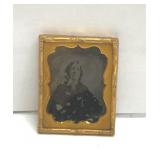 1800's Daguerreotype on glass woman 3''