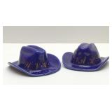 2 VTG cobalt cowboy hats
